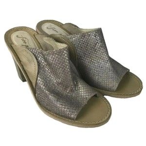 Free People Womens Sz 39 US 8.5 Leather Open Toe High Heel Shoe Sandals Open Toe